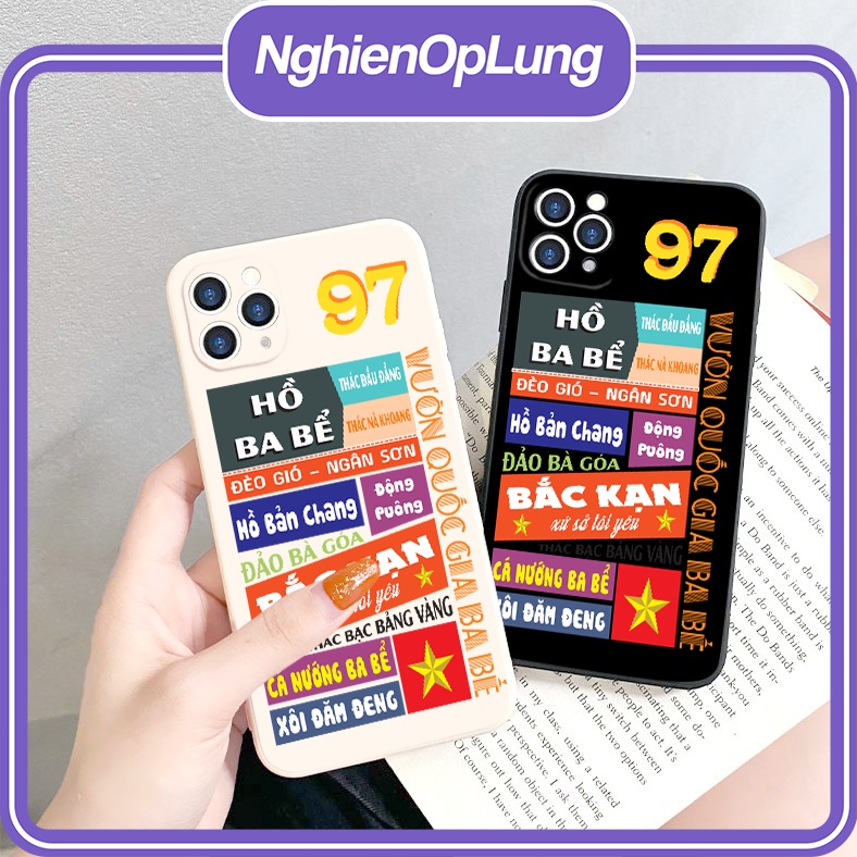 Ốp iphone ốp lưng iphone viền vuông Tỉnh thành Bắc Kạn 97 độc đáo dành cho ip6 đến ip14promax- li065