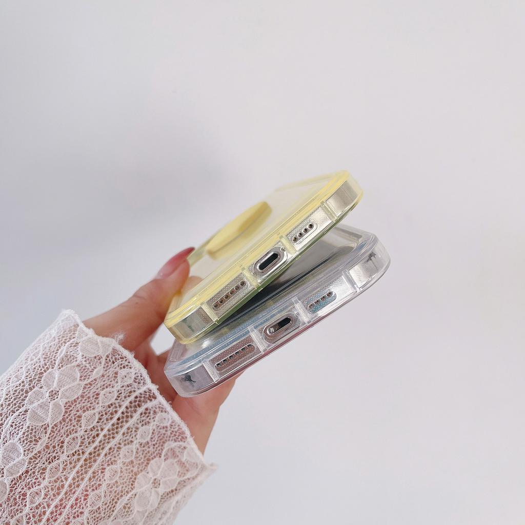 Ốp Điện Thoại Túi Khí Ẩn Hình Trái Tim 3D Có Giá Đỡ Cho IPhone 14promax 14 13promax 13 12 11