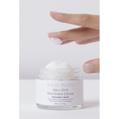 Snow White Mela Stop Whitening Cream 80ML Kem Làm Trắng Da Mặt Hàn Quốc 80ML
