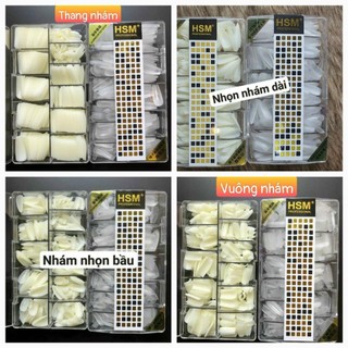 Móng úp hsm nhám form vuông, form thang, nhọn, tròn, bầu nhám đục, nhám trong chuyên dụng ngành nail