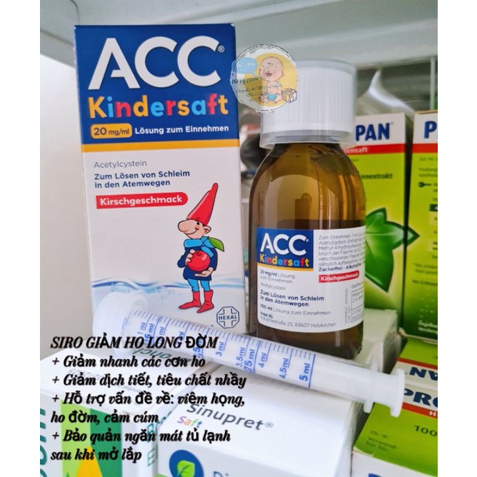 SIRO ACC KINDER SAFT 100ML GIẢM HO, TIÊU ĐỜM, LONG ĐỜM