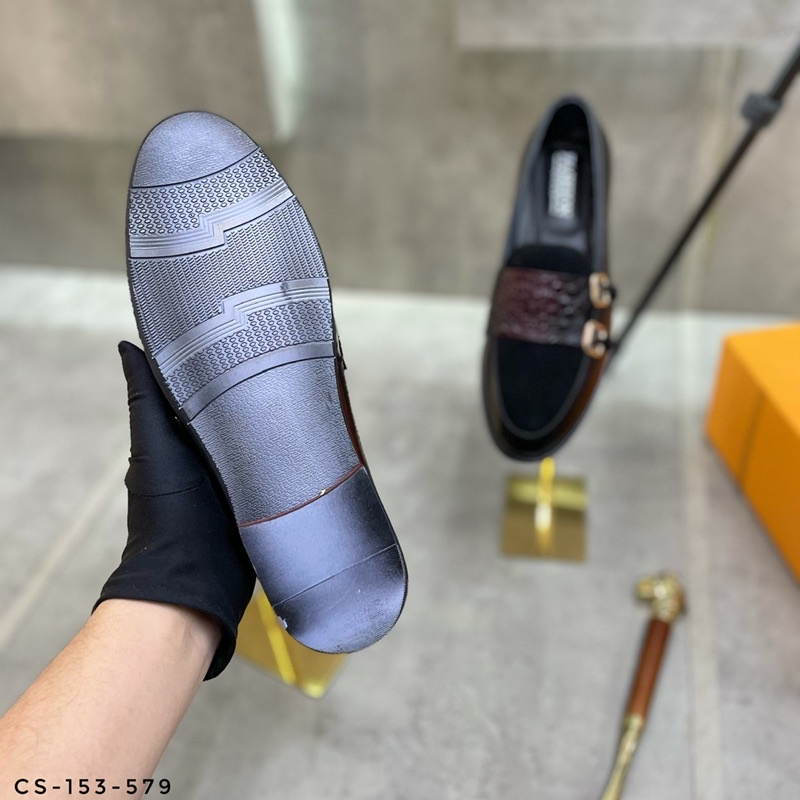 Giày lười nam Patina Siêu Sang - Da bò , Khâu viền cao cấp  CS-153