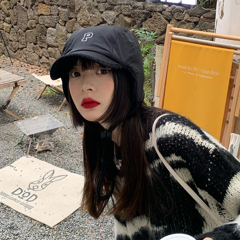 Mũ Cotton Nhung Chống Thấm Nước Kiểu Nhật Bản Thời Trang Mùa Đông Cá Tính