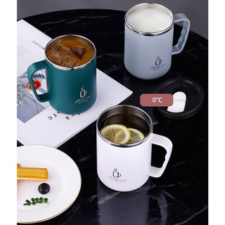 Cốc giữ nhiệt có quai inox 304 , ly giữ nhiệt uống cafe có nắp 450ml