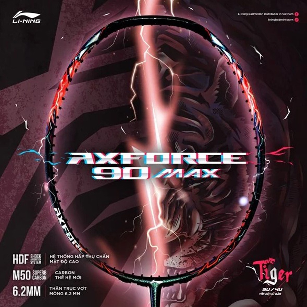 Vợt cầu lông Lining Thunder Axforce 90 Tiger Max chính hãng