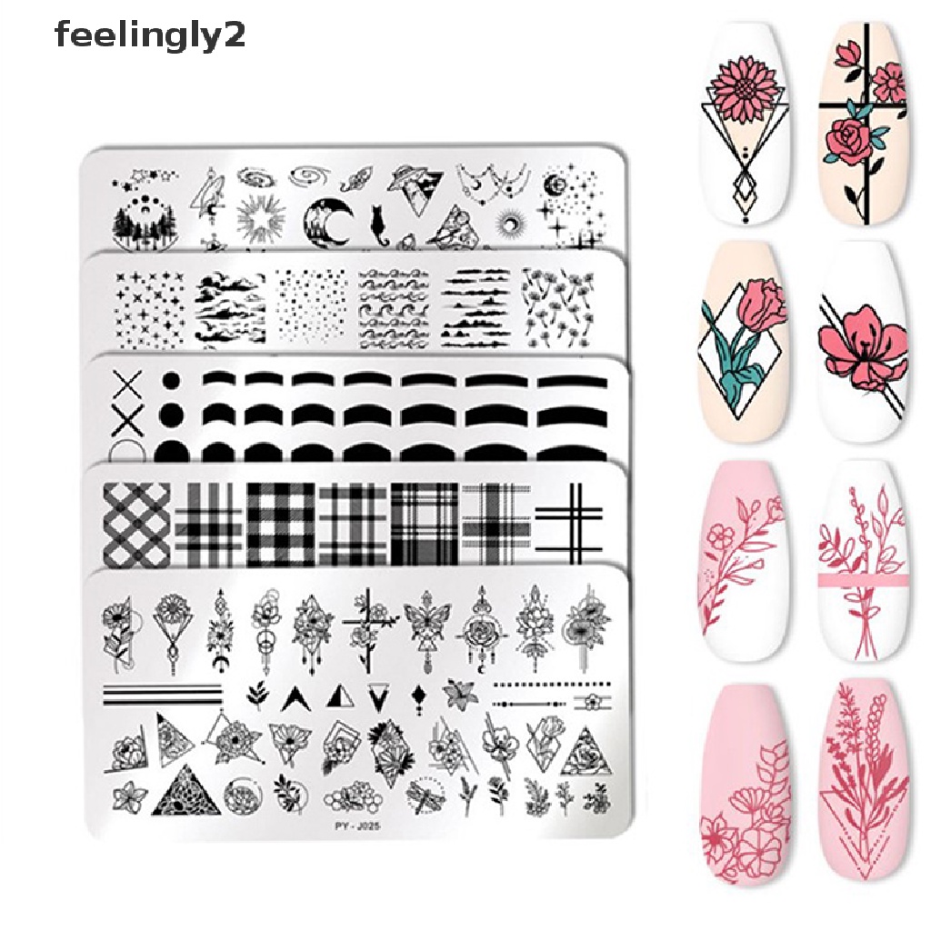 [Hàng Có Sẵn] Miếng Dán Móng Tay Nghệ Thuật Dạng Sóng Bằng Thép Không Gỉ (F)