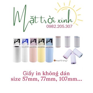 Giấy in nhiệt không dán Peripage / Paperang / Poooli /Memobirb  ... 🎁tặng 1 cuộn khi mua 10cuộn