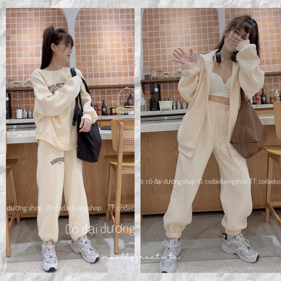 Bộ quần áo nỉ nữ, set đồ thu đông nữ dày đẹp đủ màu CARINA