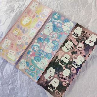 Zanmo tờ nhãn dán sticker thỏ dễ thương decor toploader