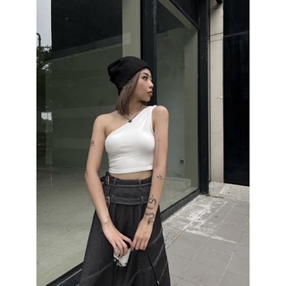 Áo Lệch Vai Phối Bính