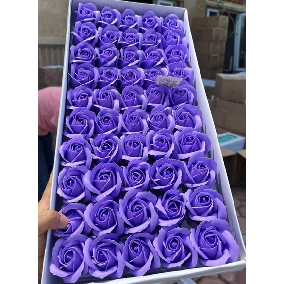 Hộp 50 bông hoa hồng sáp thơm hàng VIP loại 1 siêu đẹp/Đi đơn từ 2 hộp