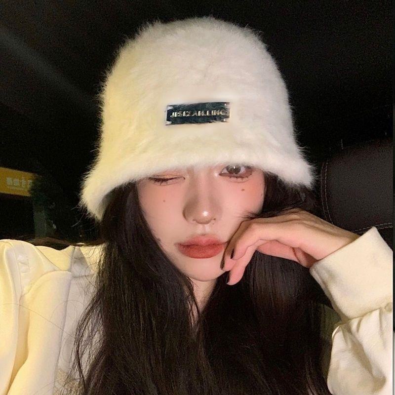 Nón Tai Bèo Phủ Lông Giữ Ấm Thời Trang Thu Đông Sành Điệu Dành Cho Nữ