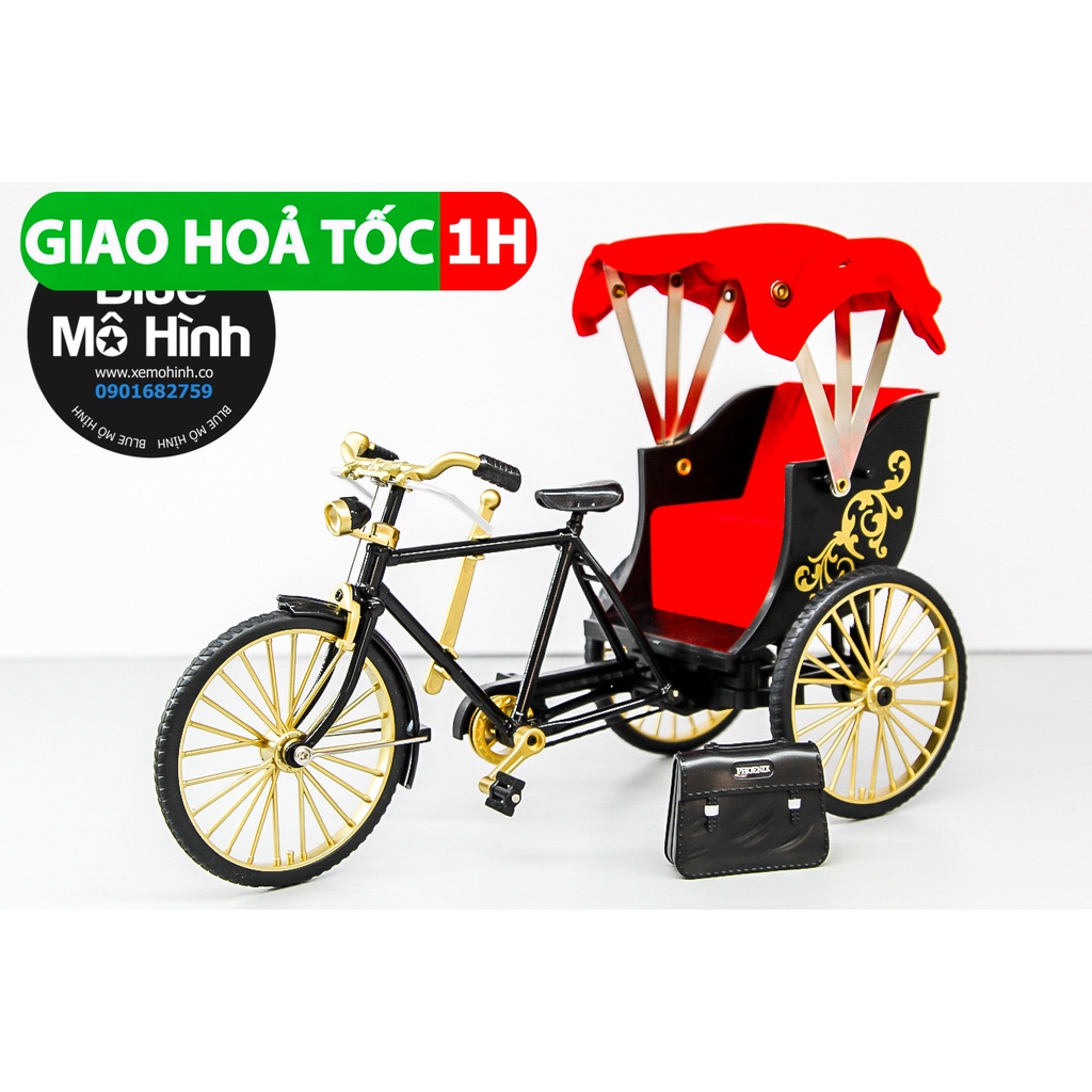 Xe mô hình xe đạp xích lô 1:12