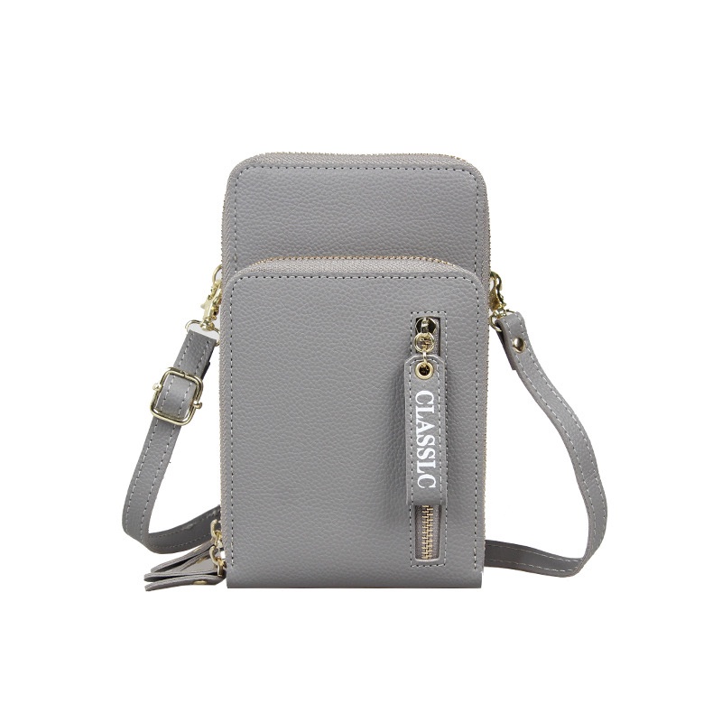 Túi Đeo Chéo Màu Trơn Sức Chứa Lớn Có Khóa Kéo Dành Cho Nữ