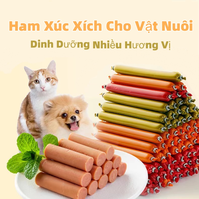 Xúc xích cho chó mèo thú cưng thanh 15g*10，thú cưng dạng bánh thưởng,dùng trong huấn luyện LI0186