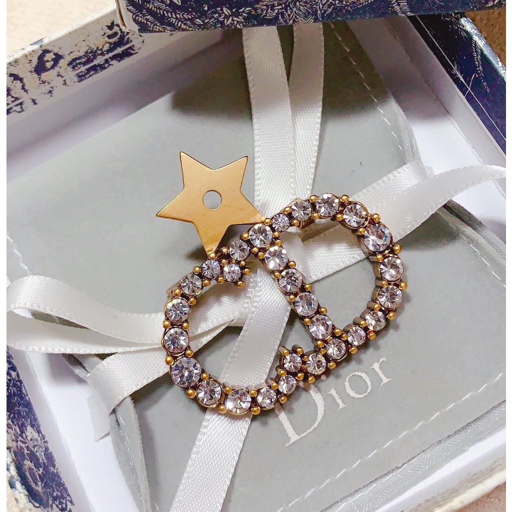 Trâm Cài Áo Bằng Đồng Thau Hình Ngôi Sao Đính Kim Cương Chữ