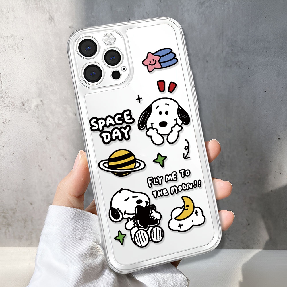 Ốp Điện Thoại Trong Suốt Hình Chú Chó Dễ Thương Cho iphone 14ProMax 14Plus 13 11 12 7 Plus X XR