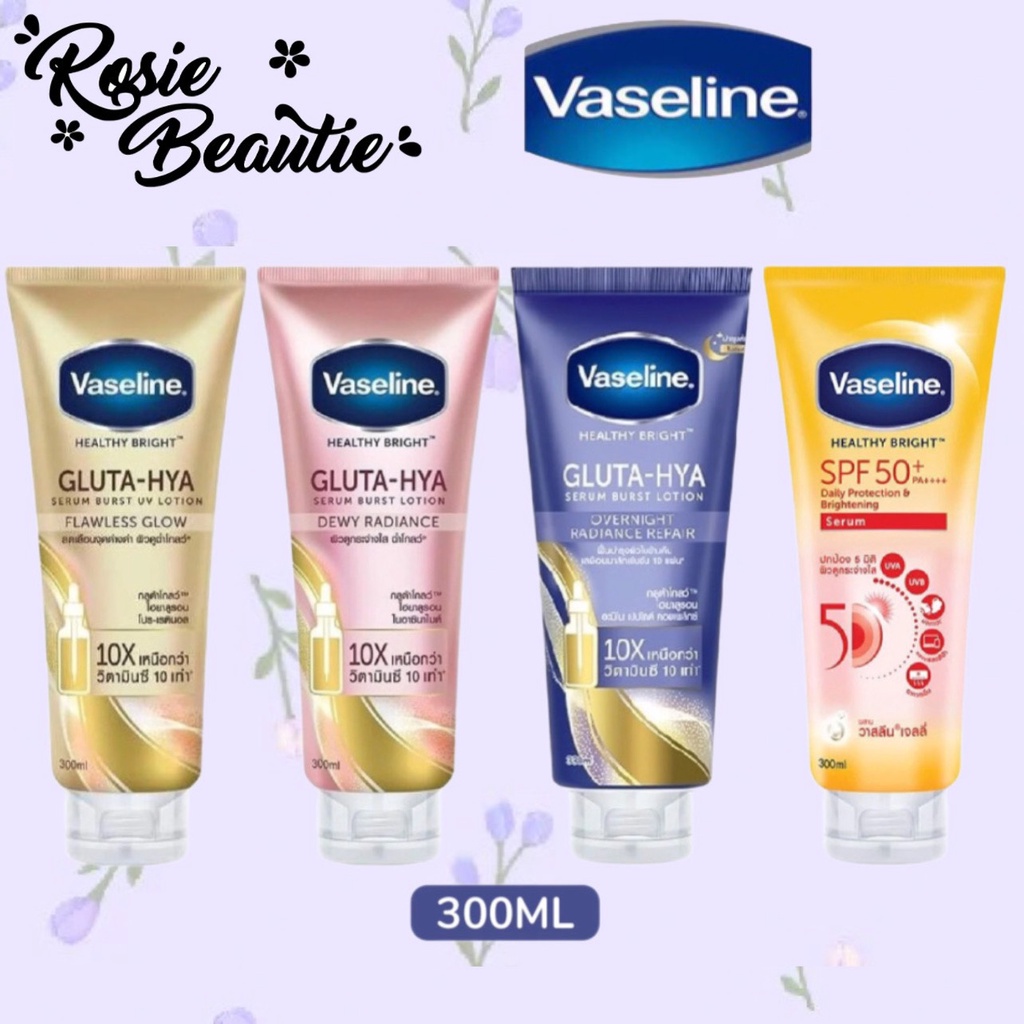 ( Vaseline ) Dưỡng Thể TUÝP GLUTA-HYA 10X SERUM Siêu Hot Siêu Dưỡng Sáng Da Ngày và Đêm