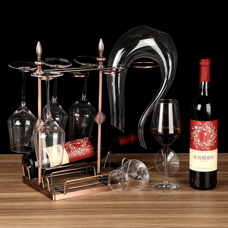 Giá Đỡ Ly Rượu Vang Hình Chữ U Bằng Sắt Đa Năng Phong Cách Châu Âu