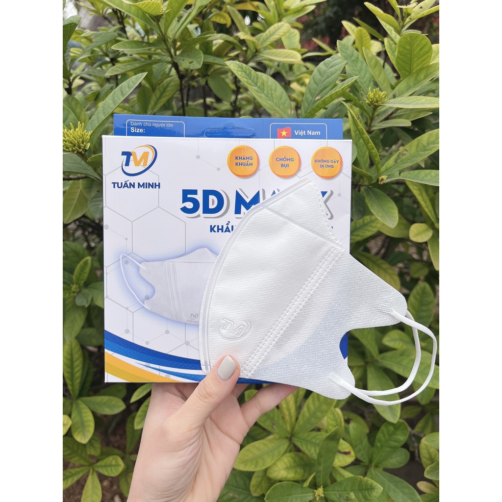 Khẩu trang 5D mask kháng khuẩn hộp 10c- Hàng chính hãng