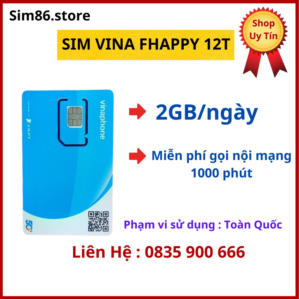sim 4g vina fhappy 2gb ngày cực rẻ