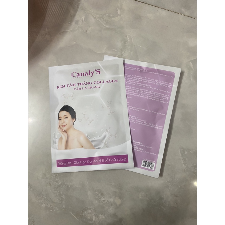 Kem tắm trắng Canaly's Cosmetics thành phần Collagen