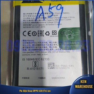 Pin blp601 điện thoại oppo f1s / a59 / a1601 - ken warehouse