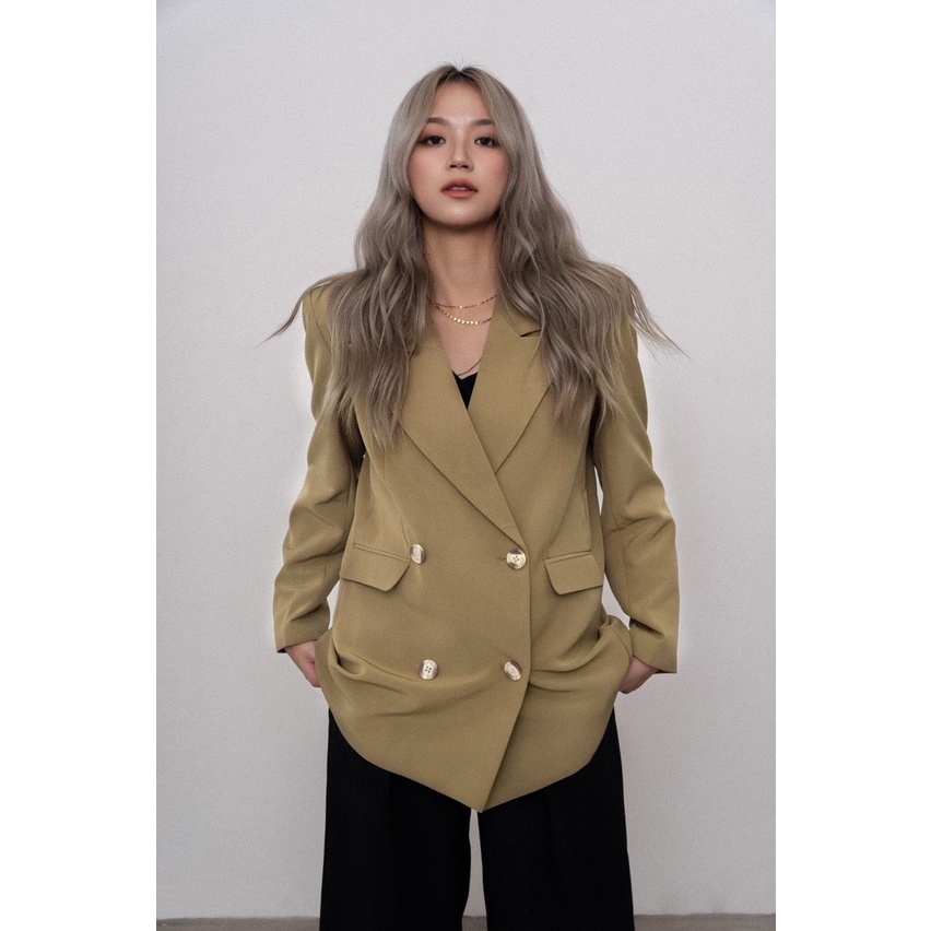 Áo blazer cổ K form rộng chất liệu cao cấp Herzigmade - Maddie blazzer-A3440