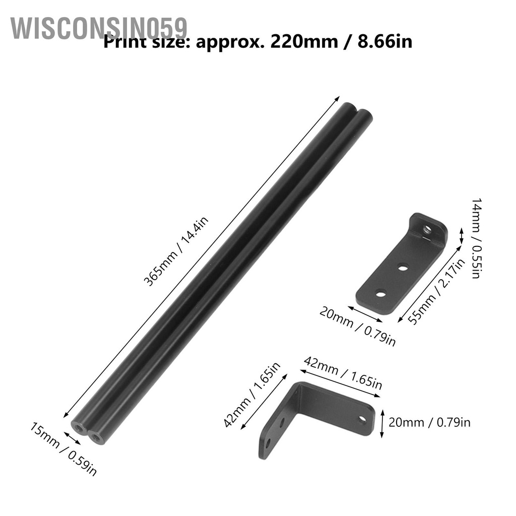 Hỗ trợ Bộ que nâng cấp Tự làm Phụ kiện phận Máy in 3D cho Ender 3 Kích thước 220x220x250mm