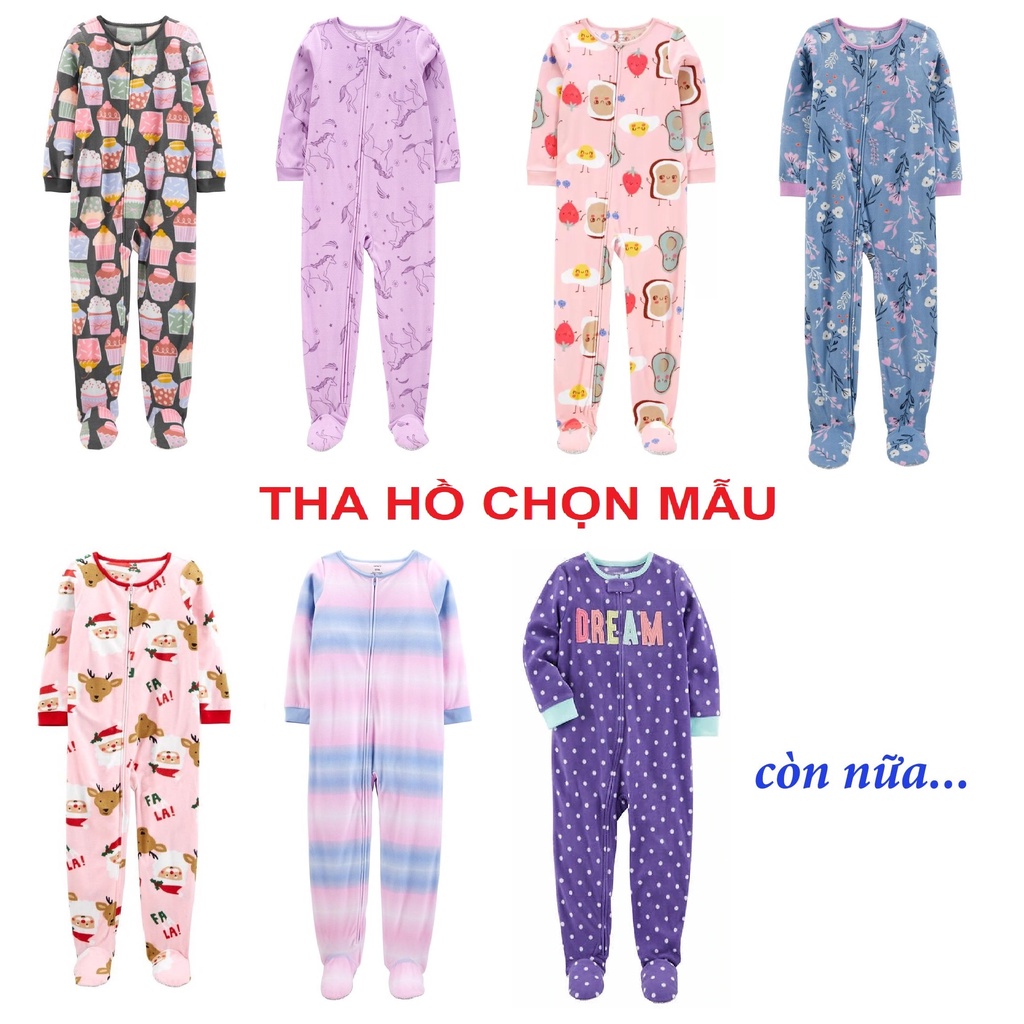 link 1- Bộ body cho bé SIZE ĐẠI 2 - 14 TUỔI body nỉ bông bé trai bé gái sleep nỉ liền quần liền tất hình thú shop NEM