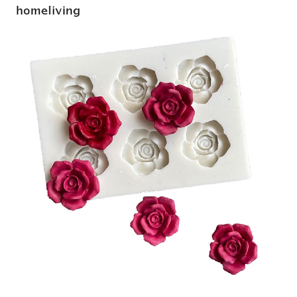 Khuôn Silicone Làm Bánh / Sô Cô La / Kẹo Đường Sáu Lỗ Hình Bông Hoa Nhỏ Xinh