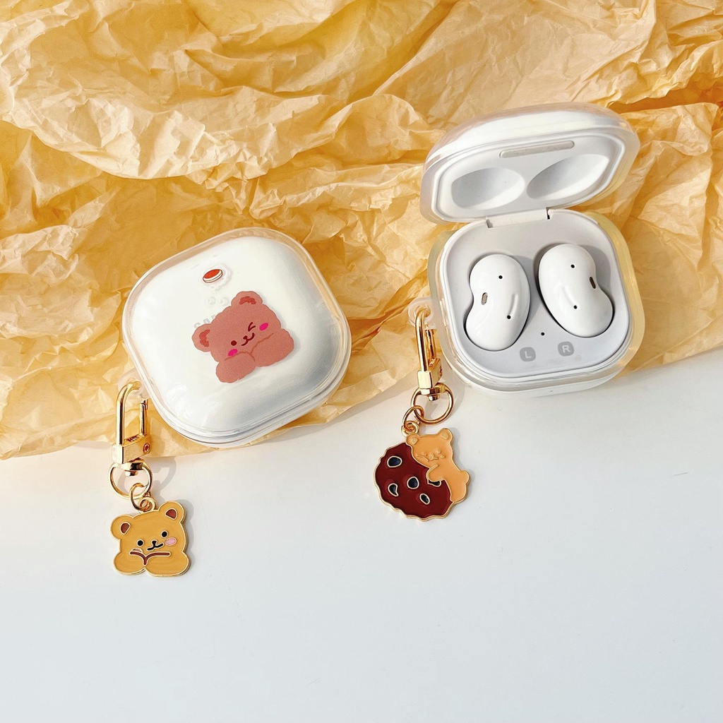 Vỏ Bảo Vệ Hộp Sạc Tai Nghe Bluetooth Galaxy Buds 2 / / Pro / Live / 2Pro Bằng PC Silicon Tpu Trong Suốt Hình Gấu Shiba Inu Dễ Thương