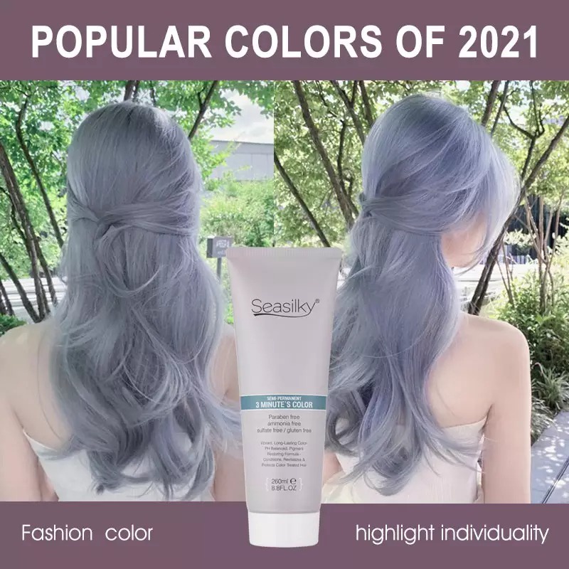 Hấp bổ sung hạt màu Seasilky SEMI-PERMANENT 3 Minute's Hair Color Conditioner 260ml