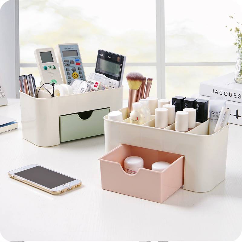 Kệ Đựng Mỹ Phẩm Nhựa Nhiều Ngăn có Ngăn Kéo  KỆ ĐỰNG MỸ PHẨM-K2H8