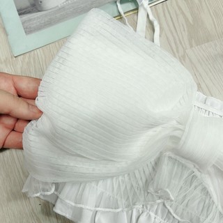 Áo Bara 2 dây gân lưới dập ( kèm mod ngực)