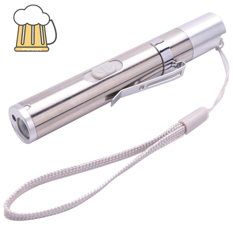 Đèn Pin LED Laser Sạc USB Dạng Bút Mini Chất Lượng Cao Kèm Kẹp Kim Loại