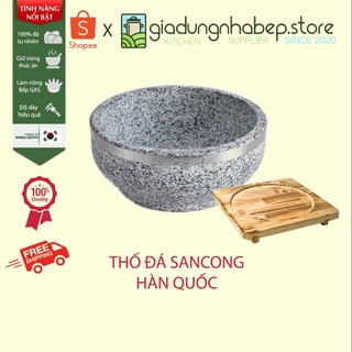 Bát Đá Giữ Nhiệt, Thố đá giữ nhiệt Tô Đá Giữ Nhiệt Hàn Quốc 100% Đá tự nhiên [Kèm 1 đế gỗ]