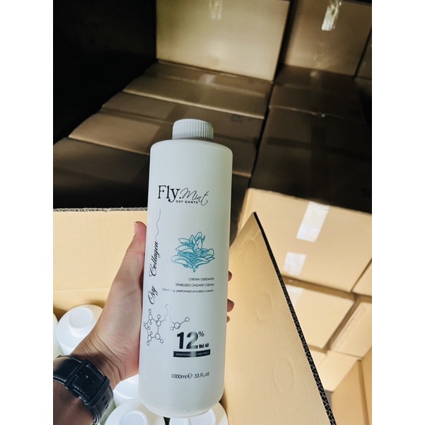 TRỢ NHUỘM OXY FLY MINT, TINH CHẤT BẠC HÀ, Chống Xót,Siêu Dưỡng, Dung Tích 1000ml dành cho Salon - Hàng Chính Hãng FLY
