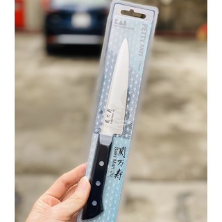 Dao gọt hoa quả Nhật Bản KAI Seki lưỡi 12cm cán nhựa PP chịu nhiệt cao (Thép không gỉ)
