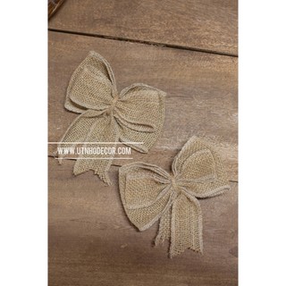 [GIAO MẪU NGẪU NHIÊN] Set 2 cái nơ vải bố cùng màu loại trung kích thước 10 x 16 CM
