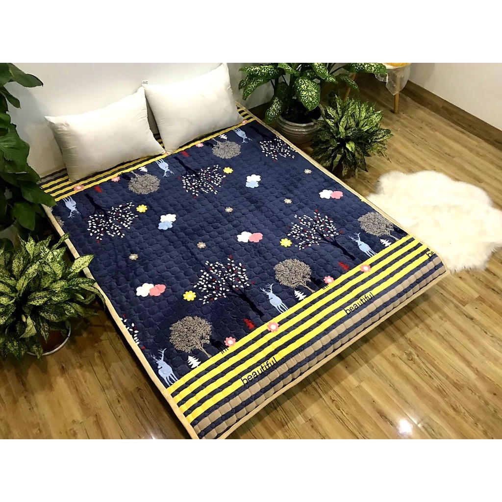 (Giá sốc) 🍇 Tấm Thảm Trải Đệm Hươu Xanh - Nệm Nỉ Trải Giường Nằm Hoặc Trải Sàn Lông Cừu Cùn