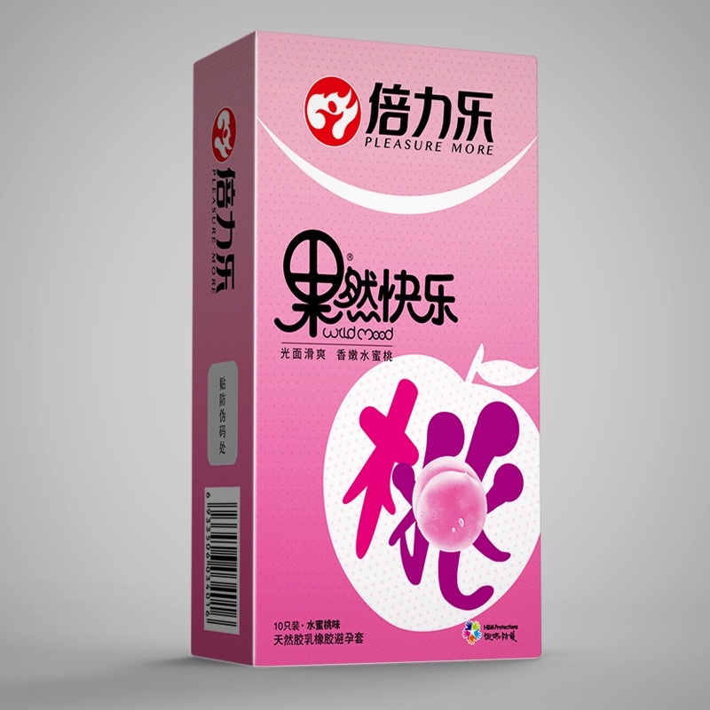 Bao cao su HBM hương đào, siêu mỏng, nhiều gel, gốc nước - hộp 10 bcs
