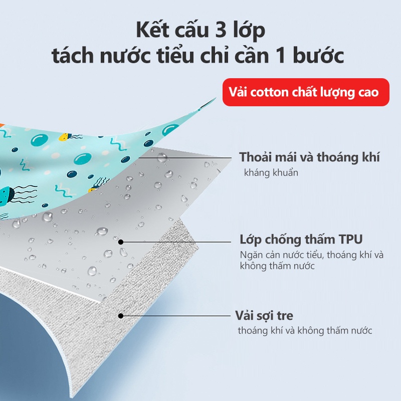 [Einmilk.ân ninh] Quần & váy tả tập đi bằng vải dành cho bé  thấm hút nước tốt ,chống tràn AUPP