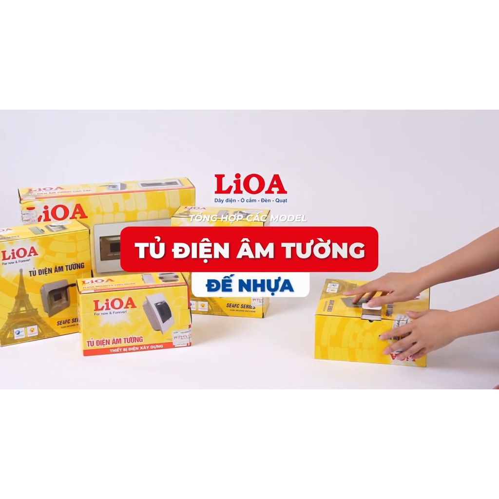 Tủ điện LiOA đế nhựa dùng cho MCB, MCCB, RCBO chứa 2 đến 4 aptomat