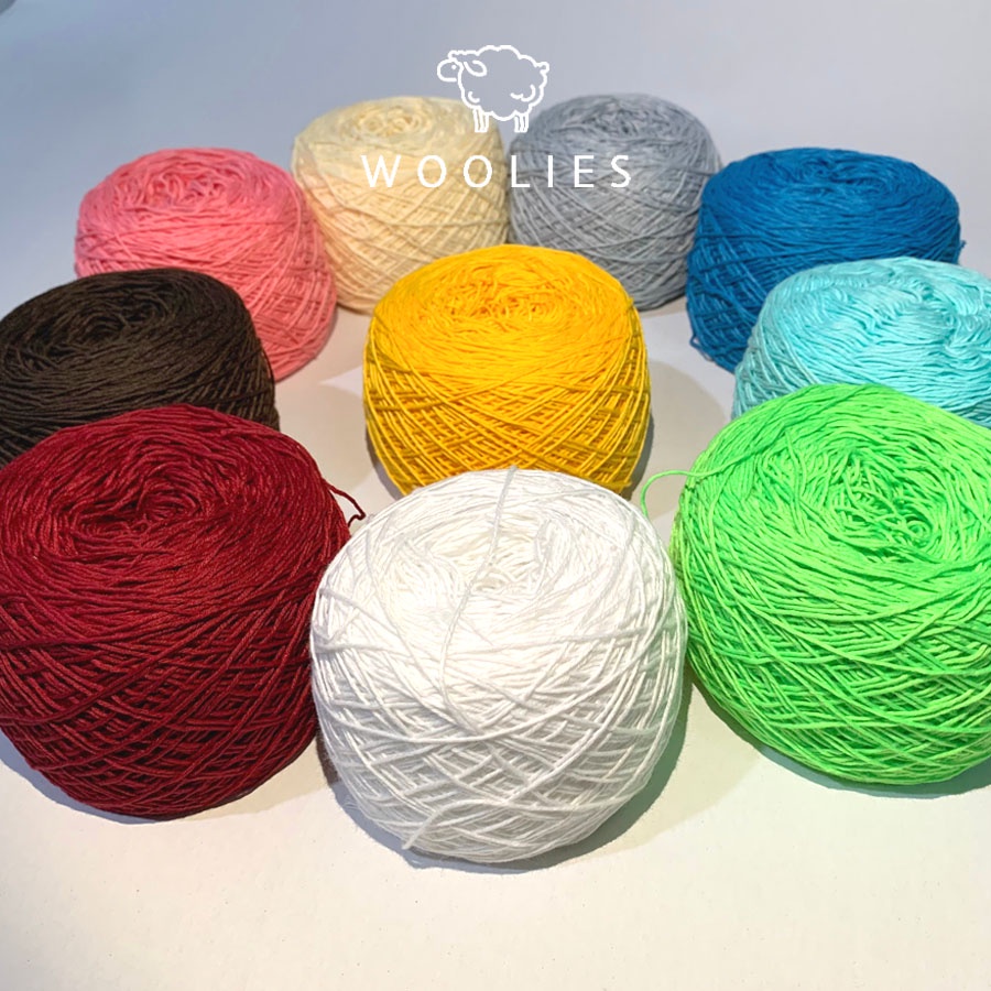 len Cotton Việt Nam 1mm 100gram, cuộn ctvn màu ngẫu nhiên móc áo, thú bông bikini đi biển vnct Woolies