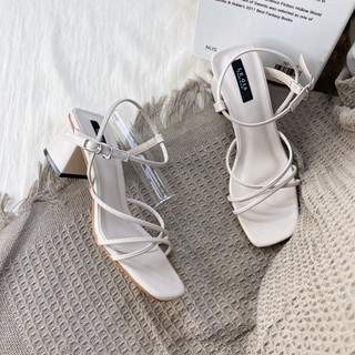 Sandal dây mảnh gót trụ 5cm