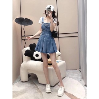 Váy Yếm Denim Plus Size Cho Nữ