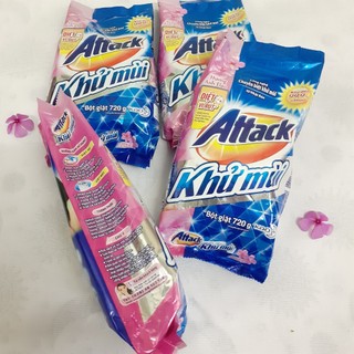 (GÓI 720G) Bột giặt Attack khử mùi HOA ANH ĐÀO