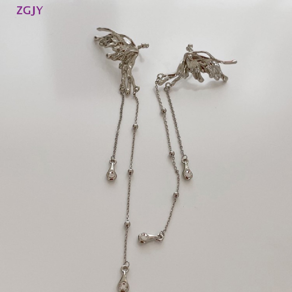 1 Khuyên Tai Cánh Thiên Thần Dạng Kẹp Vành Tai Không Cần Xỏ Lỗ Bằng Kim Loại Thời Trang 2022 Phong Cách Punk Mới