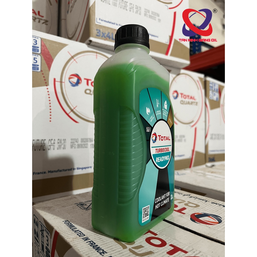Nước mát xanh cho động cơ TOTAL TURBOCOOL READYMIX bình 1 Lít